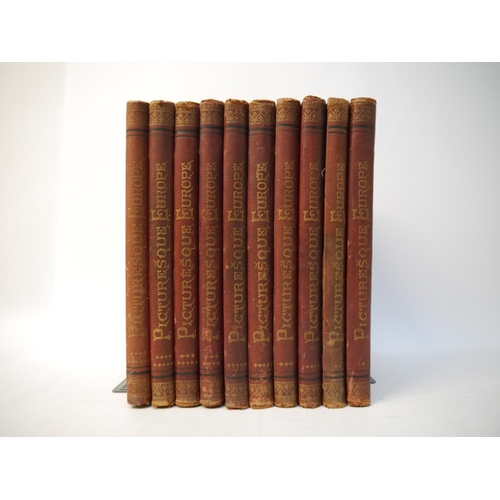 6347 - 'Picturesque Europe', edited Bayard Taylor, London, Cassell, c.1880, 10 volumes, additional engraved... 