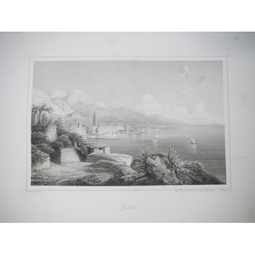 6348 - (Dalmatia, Dalmacija, Croatia). 'Album de la Dalmatie', a landscape 4to album containing 21 engraved... 