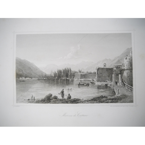 6348 - (Dalmatia, Dalmacija, Croatia). 'Album de la Dalmatie', a landscape 4to album containing 21 engraved... 