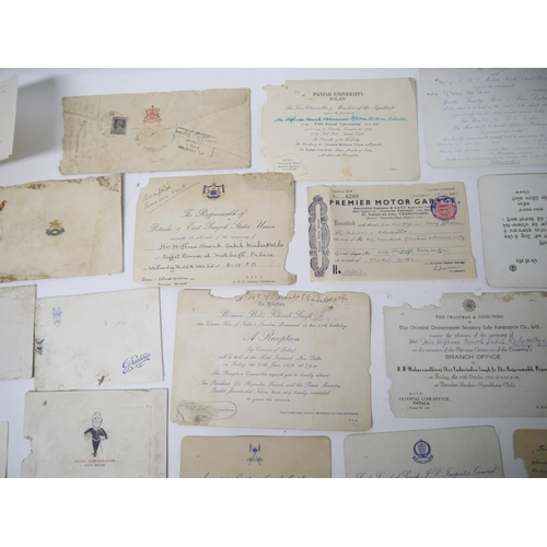 6371 - A Collection of 40+ Invitations and Cards relating to the Princely Punjab States including Kapurthal... 