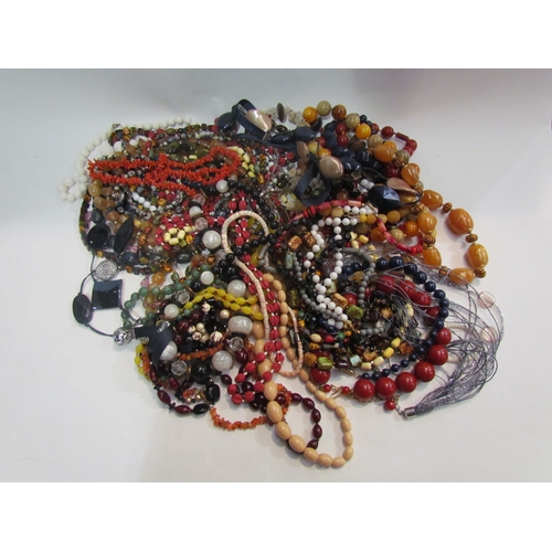 4506 - A quantity of costume jewellery including hard stone and coral necklace