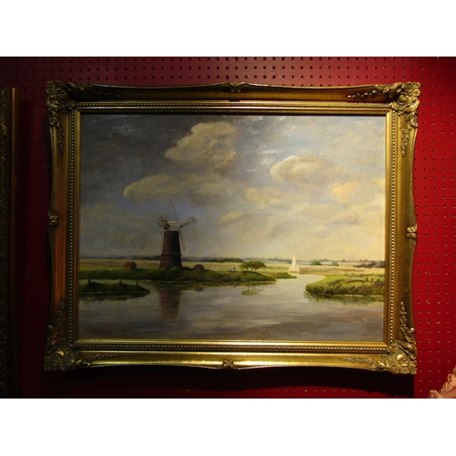 4045 - JULIAN BERNARD MACEY (1920-2019): A gilt framed oil on board, 