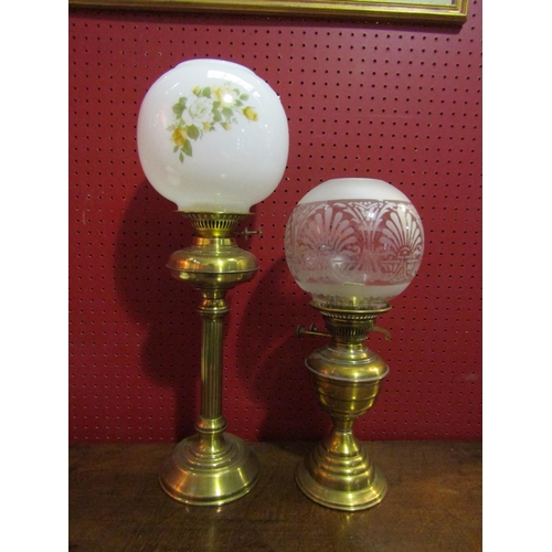 4062 - Two oil lamps; Best English and Duplex, no chimneys