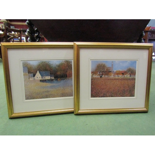 4068 - Two prints depicting French countryside scenes 