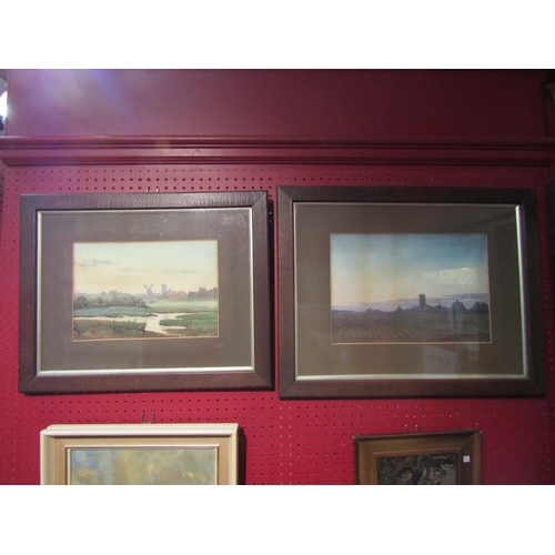 4080 - W.J.O. BILLINGS: Two framed and glazed watercolours, Broadland village scenes. Signed and dated 1913... 