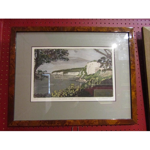 4086 - R. ST. BARBE (British Contemporary): A framed and glazed coloured etching 