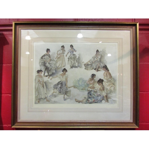 4118 - WILLIAM RUSSELL FLINT (1880-1969): A framed and glazed print, Bathers.  Pencil signed and blind stam... 