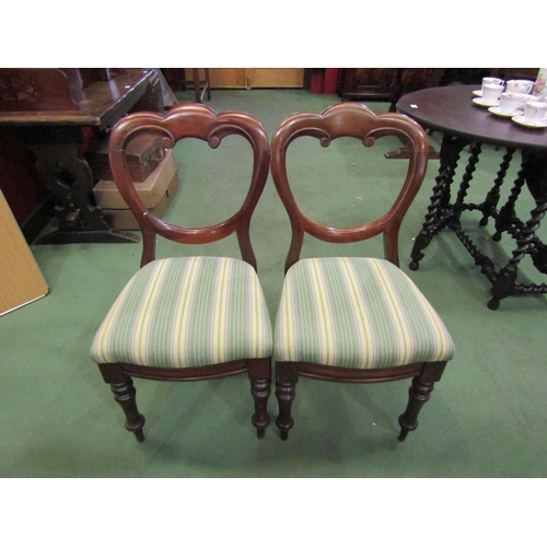 4168 - A set of five early Victorian mahogany chairs