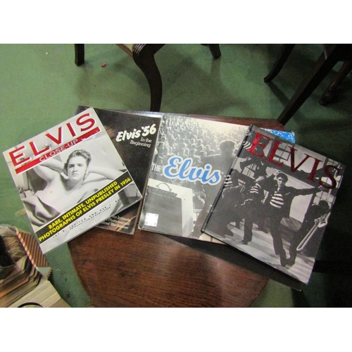 4196 - A collection of five Elvis Presley books to include Elvis Close Up