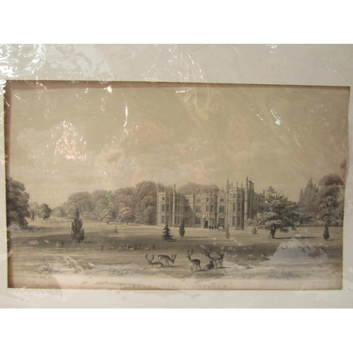 4254 - A 19th Century lithograph of Flixton Hall, Suffolk by R.B. Coe for William Norman, Mendlesham with A... 