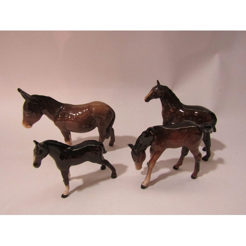 4266 - Three Beswick foals in brown gloss - 