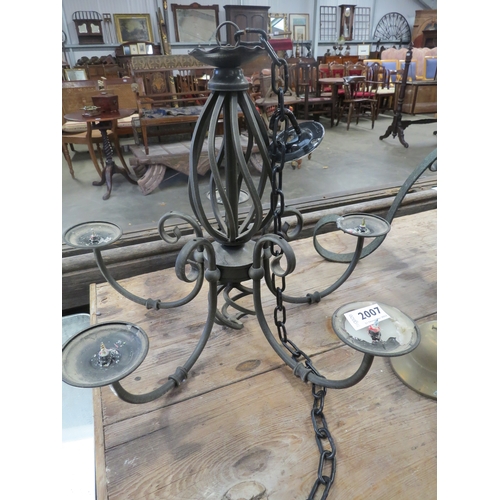 2267 - A wrought iron candelabra   (R) £10