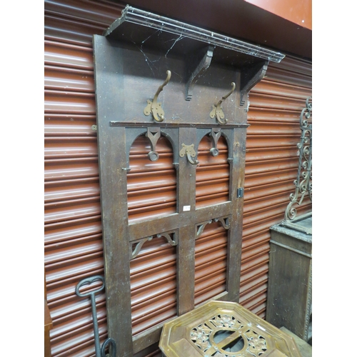 2110 - An Edwardian oak Gothic style coat stand   (R) £0  (E) £10-20