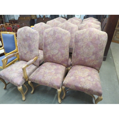 2188 - Twelve (10+2) French style high back chairs by K.Riess   (R) £100