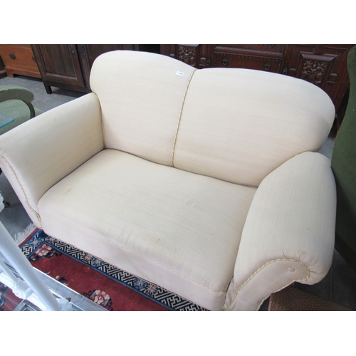 2468 - A 1920's cottage cloud back sofa with drop end 
  (D)