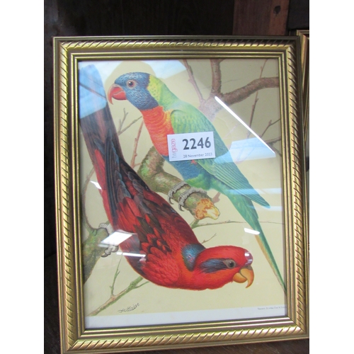 2246 - A pair of gilt framed Parrot pictures