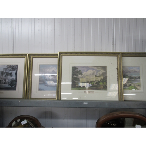 2261 - Four gilt framed country house prints   (E) £20-30