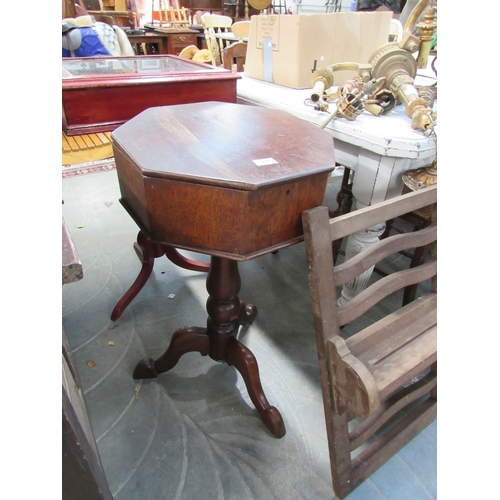 2275 - A 19th Century mahogany sewing box with fitted interior