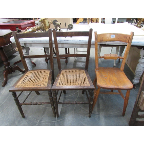 2279 - Five assorted chairs and a stool