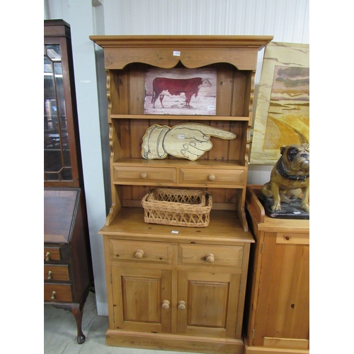 2328 - A small modern pine kitchen dresser