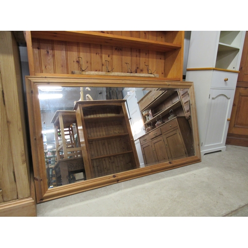 2341 - A pine framed rectangular wall mirror