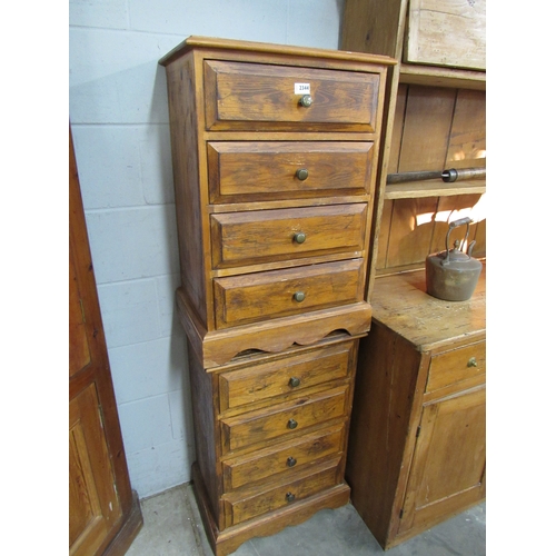 2344 - A pair of oak four drawer bedsides