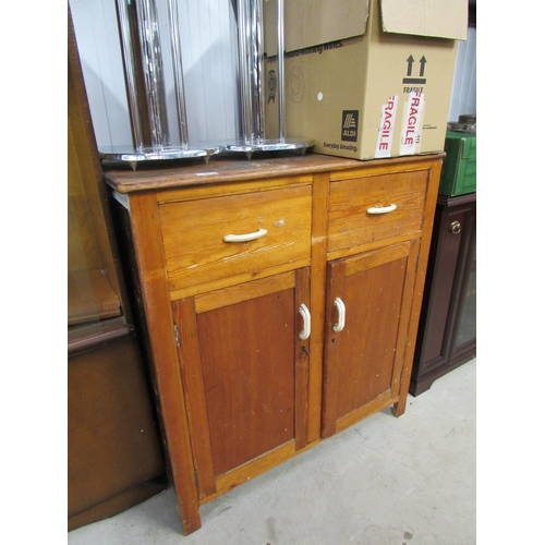 2410 - A rustic pine side cupboard