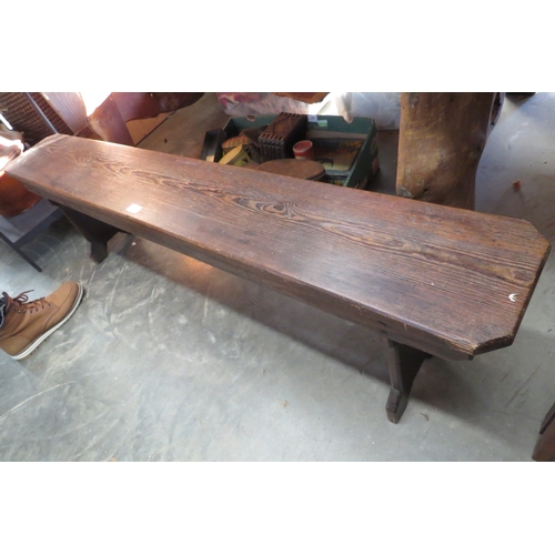 2008 - A 1920's pine bench 152cm long