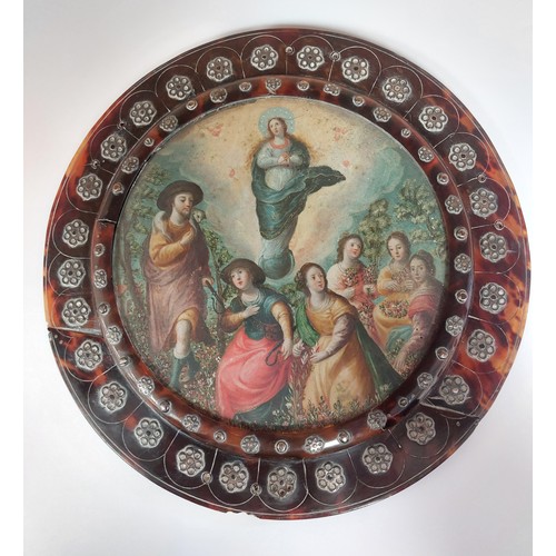 7282 - COLONIAL SCHOOL Mexico, 18thC
An escudo de monja (nun's badge) depicting the Virgin of the Immaculat... 