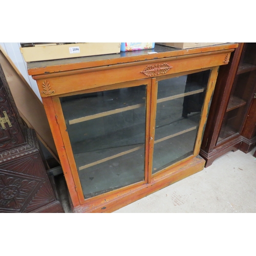 2095 - A Victorian painted glazed cupboard