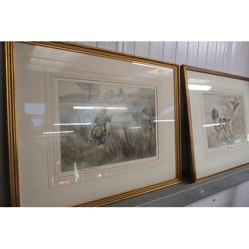 2099 - A pair of limited edition colour engravings pencil signed by the artist Henry Wilkinson 53/150 and 1... 