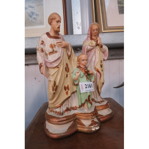 2161 - A plaster figural religious group   (E) £15-25