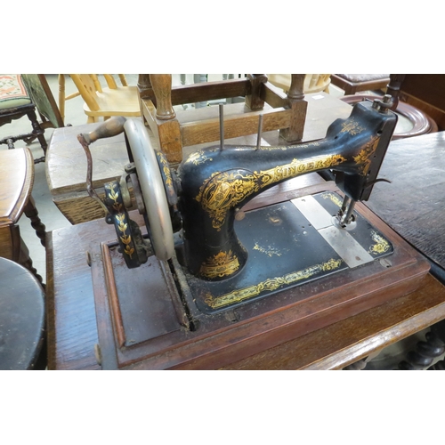 2179 - A cased Singer sewing machine