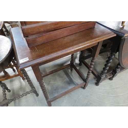 2180 - A 1930's oak side table