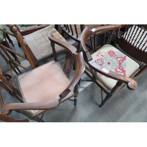 2194 - Two Edwardian corner chairs