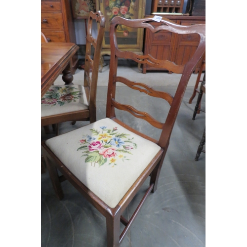 2200 - Two mahogany hoop-back chairs with drop in seats, a Victorian sidechair with upholstered seat and tw... 