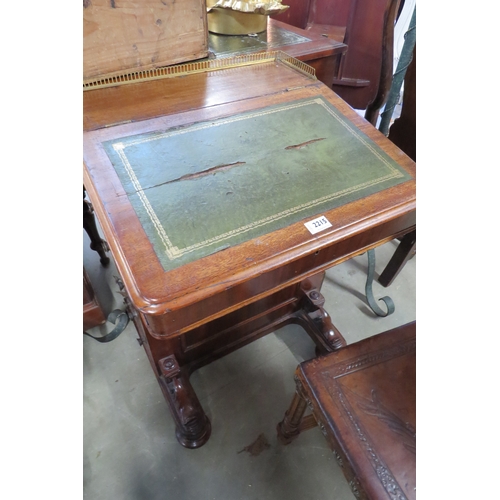 2215 - A Victorian mahogany Dvenport desk