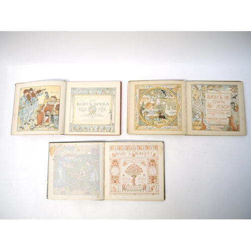 6040 - Six late C19th colour illustrated books by Walter & Thomas Crane, including Walter Crane, 4 titles: ... 