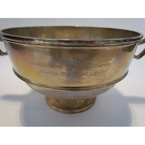 7466 - A Fordham & Faulkner (William Charles Fordham & Albert Buckley Faulkner) silver bowl, twin scrolled ... 