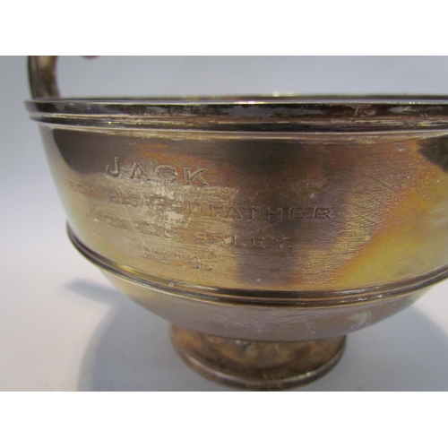 7466 - A Fordham & Faulkner (William Charles Fordham & Albert Buckley Faulkner) silver bowl, twin scrolled ... 