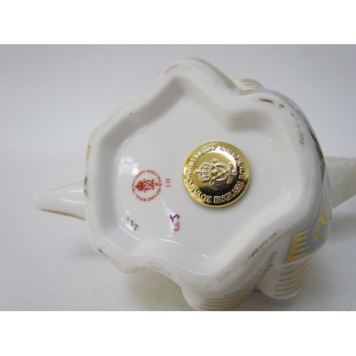 7495 - A Royal Crown Derby paperweight as a Dolphin, gold stopper