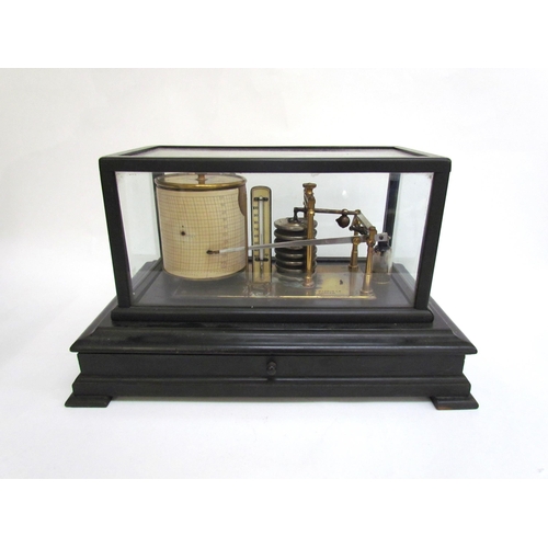 7507 - A Pastarelli and Lapkin Ltd barograph within an ebonised case  (R)  £240