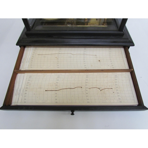 7507 - A Pastarelli and Lapkin Ltd barograph within an ebonised case  (R)  £240