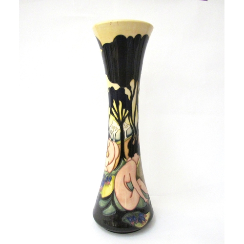 7537 - A Moorcroft Moonshadows Trial pattern vase, 40.5cm tall  (R)  £100