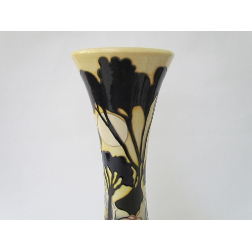 7537 - A Moorcroft Moonshadows Trial pattern vase, 40.5cm tall  (R)  £100