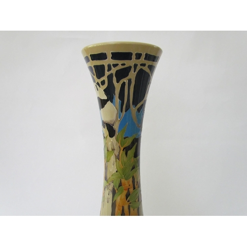 7540 - A Moorcroft Sichuan Giant Pandas Trial pattern vase, dated 8.4.16, 40.5cm tall