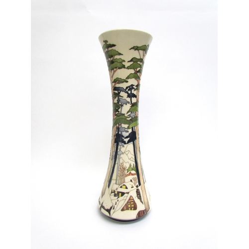 7543 - A Moorcroft Fleur De Luce Trial pattern vase, 40.5cm tall  (R)  £140  NEXT SPECIAL