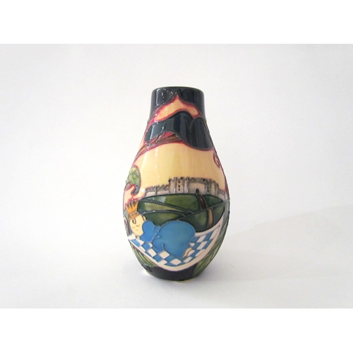 7572 - A Moorcroft Royal Arrival of Prince George vase, 13cm tall  (R)  £60