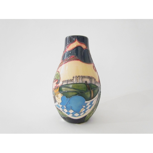 7572 - A Moorcroft Royal Arrival of Prince George vase, 13cm tall  (R)  £60