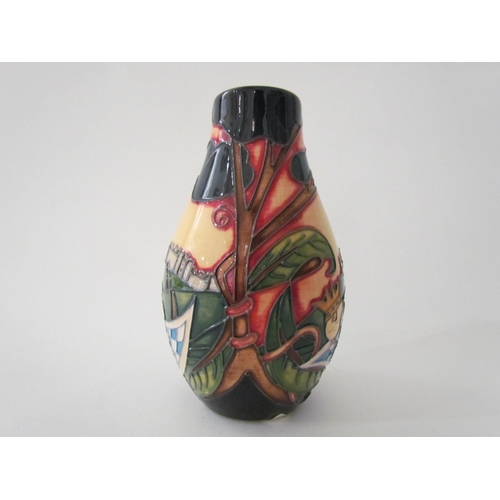 7572 - A Moorcroft Royal Arrival of Prince George vase, 13cm tall  (R)  £60